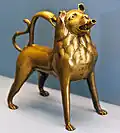 Lion-shaped aquamanile (1250–1300)