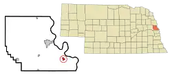 Location of Fort Calhoun, Nebraska