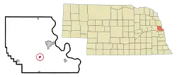 Location of Kennard, Nebraska
