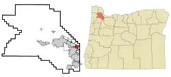 Location of West Slope, Oregon