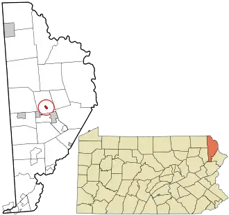 Location in Wayne County and the U.S. state of Pennsylvania.