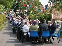 Street party in West Keal Road, 29 April 2011, organised to celebrate the marriage of Prince William and Miss Catherine Middleton