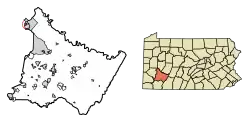 Location of Arnold in Westmoreland County, Pennsylvania.