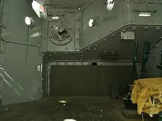 Interior of tank at Base Borden Military Museum (2015)