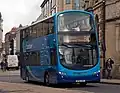 A Wright Eclipse Gemini 2 bodied Volvo B9TL in York, operating service 840 in April 2014
