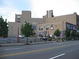 Whitehill-Gleason Motors (built circa 1920s), on the site of the first Drive-In Filling Station (1913)[1] Archived December 15, 2010, at the Wayback Machine, at Baum and St. Clair Streets (5815 Baum Boulevard).