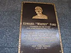 Whitey Ford's plaque