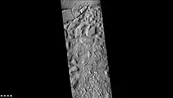 Light-toned deposit in Arsinoes Chaos, as seen by CTX camera (on Mars Reconnaissance Orbiter).