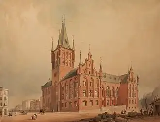 The proposal by Heinrich Ernst Schirmer and Wilhelm von Hanno that won the 1856 competition, but was finally rejected