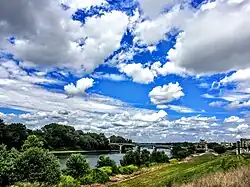 The River Common with the courthouse in the background