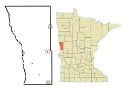 Location of Foxhome, Minnesota