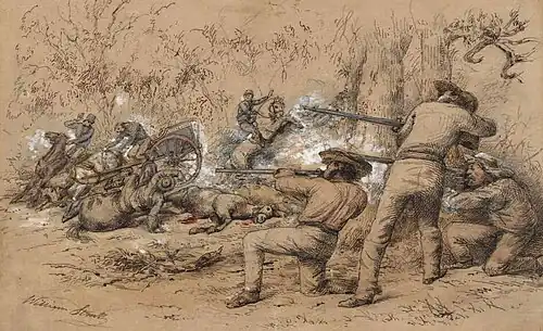 William Strutt, A bush hold-up, 1855