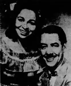 Cooper (left) with Stoney Cooper in 1974