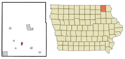 Location of Calmar, Iowa