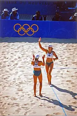 Image 11Natalie Cook and Kerri Pottharst at the 2000 tournament. (from Beach volleyball at the Summer Olympics)