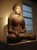 Seated Sakyamuni Buddha, 10th century. Cast iron, 2.88&nbsp;m. National Museum of Korea, Treasure no. 332.