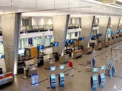 The interior of the U.S. preclearance departures at Montréal