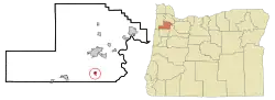 Location in Oregon