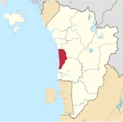 Location of Yan District in Kedah