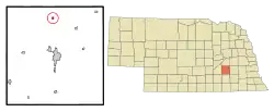 Location of Benedict, Nebraska