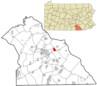 Location in York County and the state of Pennsylvania.