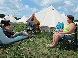 Glamping at the music festival Zwarte Cross in the Netherlands
