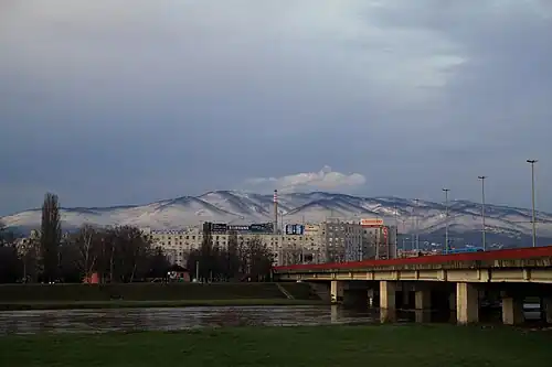 Snow covering the mountain