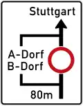 Planskizze Layout of detour or bypass route (Germany)
