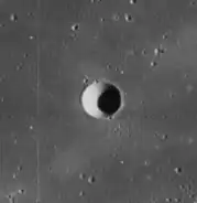 Lunar Orbiter 4 image of Zinner (Schiaparelli B)