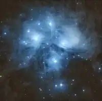 M45 captured with an 8-inch telescope reveals dense dust all around the stars