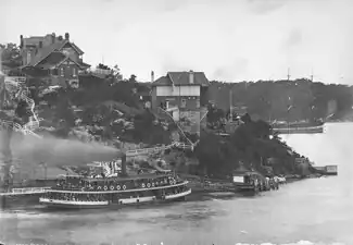 At Musgrave Street Wharf (now South Mosman ferry wharf), 1914